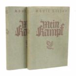 6.1.) LiteraturHitler, Adolf: Mein Kampf - Erstausgabe in 2 Bänden.Zentralverlag der NSDAP, 1934,