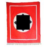 4.2.) Effekten / AusrüstungSwastika Podiums-Behang - 98 x 122 cm.Rotes Tuch, weiß / schwarz