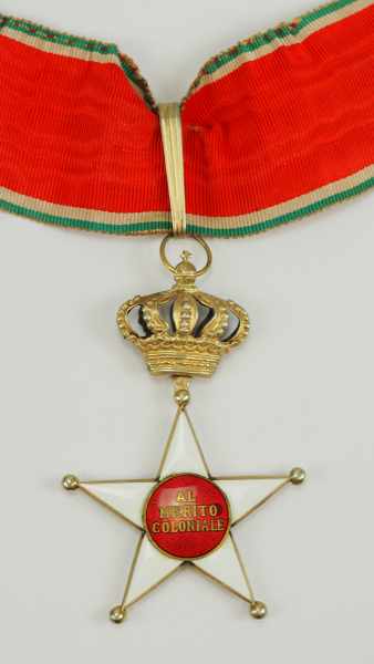 2.1.) EuropaItalien: Kolonial Orden des Sterns von Italien, Komturkreuz.Silber vergoldet, - Image 3 of 3
