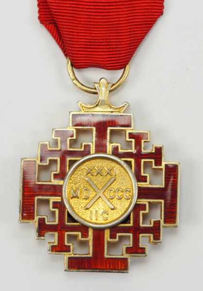 5.1.) SammleranfertigungenPreussen: Jerusalemkreuz.Vergoldet, teilweise emailliert, mehrteilig - Image 5 of 6