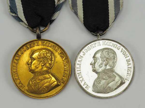 1.1.) Kaiserreich (bis 1933)Bayern: Goldene und Silberne Militär-Verdienst- / Tapferkeitsmedaille,