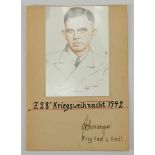 3.3.) AutographenErdmenger, Hans.(1903-1943). Ihm wurd edas Ritterkreuz als Korvettenkapitän und