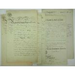 3.1.) Urkunden / DokumentePreussen: Patente eines Premier-Lieutenants im Großherzoglich
