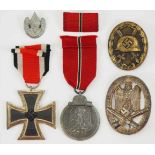 Nachlass eines Frontsoldaten.1.) Eisernes Kreuz, 1939, 2. Klasse, 2.) Medaille Winterschlacht im