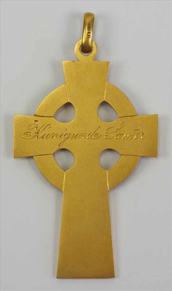 Baden: Kreuz für weibliche Dienstboten, mehr als 40 Dienstjahre.Silber vergoldet, durchbrochen - Image 3 of 4