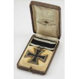 Preussen: Eisernes Kreuz, 1914, 2. Klasse, im Etui.Geschwärzter Eisenkern, Silber Zarge, im