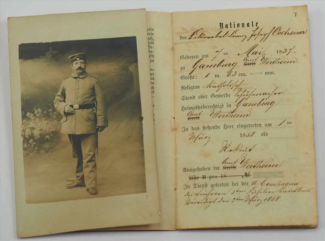 Baden: Nachlass eines Feldwebel und Trägers der Silbernen Karl Friedrich Militär Verdienst - Image 5 of 9