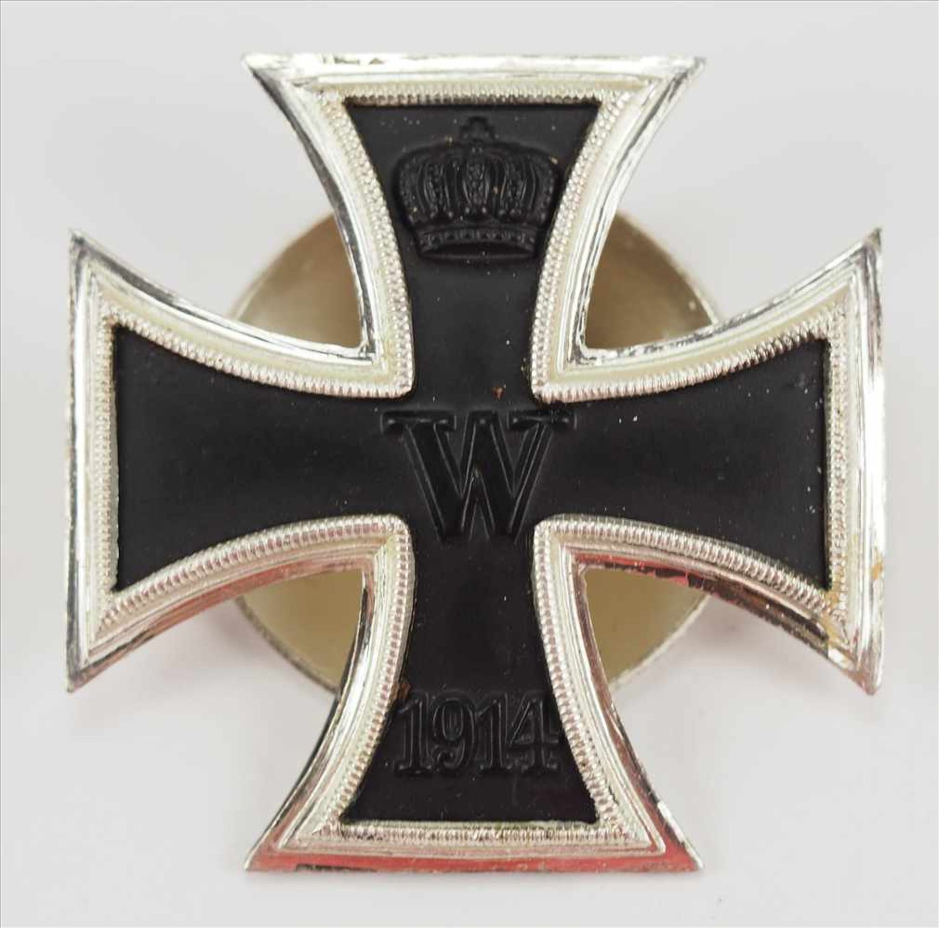 Preussen: Eisernes Kreuz, 1914, 1. Klasse - Schraubscheibe.Geschwärzter Kern, versilberte Zarge,