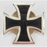 Preussen: Eisernes Kreuz, 1914, 1. Klasse - Schraubscheibe.Geschwärzter Kern, versilberte Zarge,