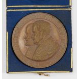 Preussen: Kurfürst Joachim / König Friedrich Wilhelm, Medaille in Bronze, im Etui.Bronze, feine