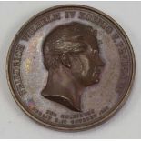 Preussen: Huldigungsmedaille Friedrich Wilhelm IV. - Bronze.Bronze, Stempelschneider Signatur K.