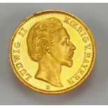 Bayern: 10 Mark - Ludwig II. 1873 - GOLD.