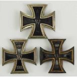Preussen: Eisernes Kreuz, 1914, 1. Klasse - 3 Exemplare.Variante Ausführungen.