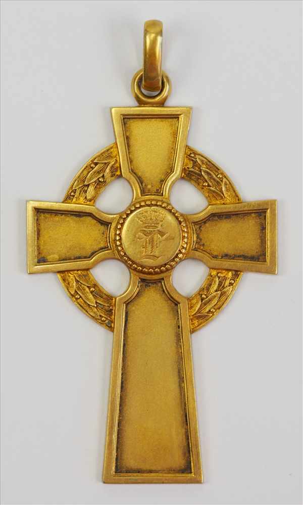Baden: Kreuz für weibliche Dienstboten, mehr als 40 Dienstjahre.Silber vergoldet, durchbrochen