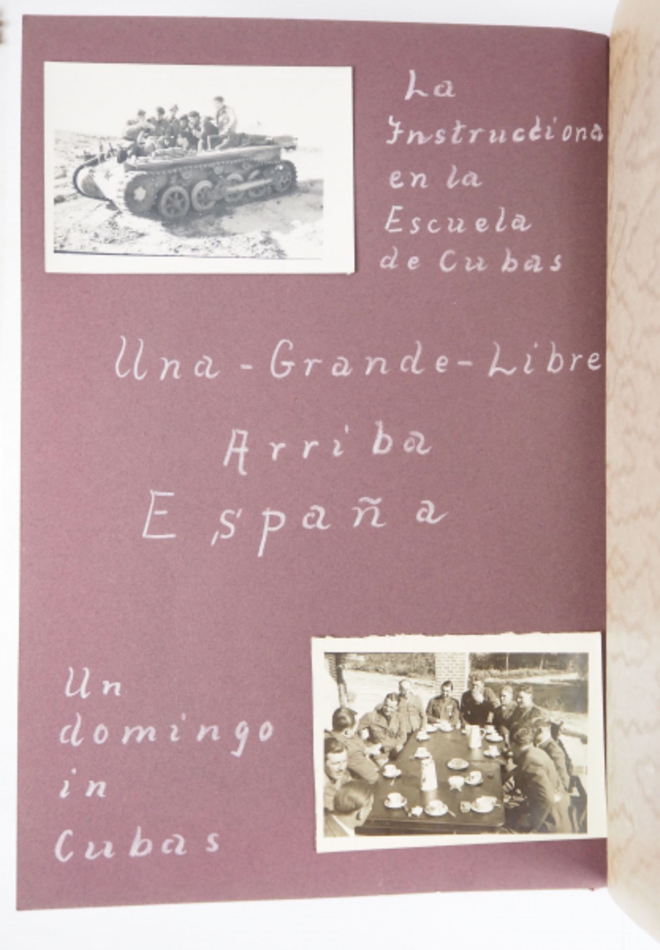 Spanienfeldzug 1938/39 und Russlandfeldzug 1940/41 Fotoalbum.Weinroter Struktureinband, 103 Fotos, - Image 13 of 13