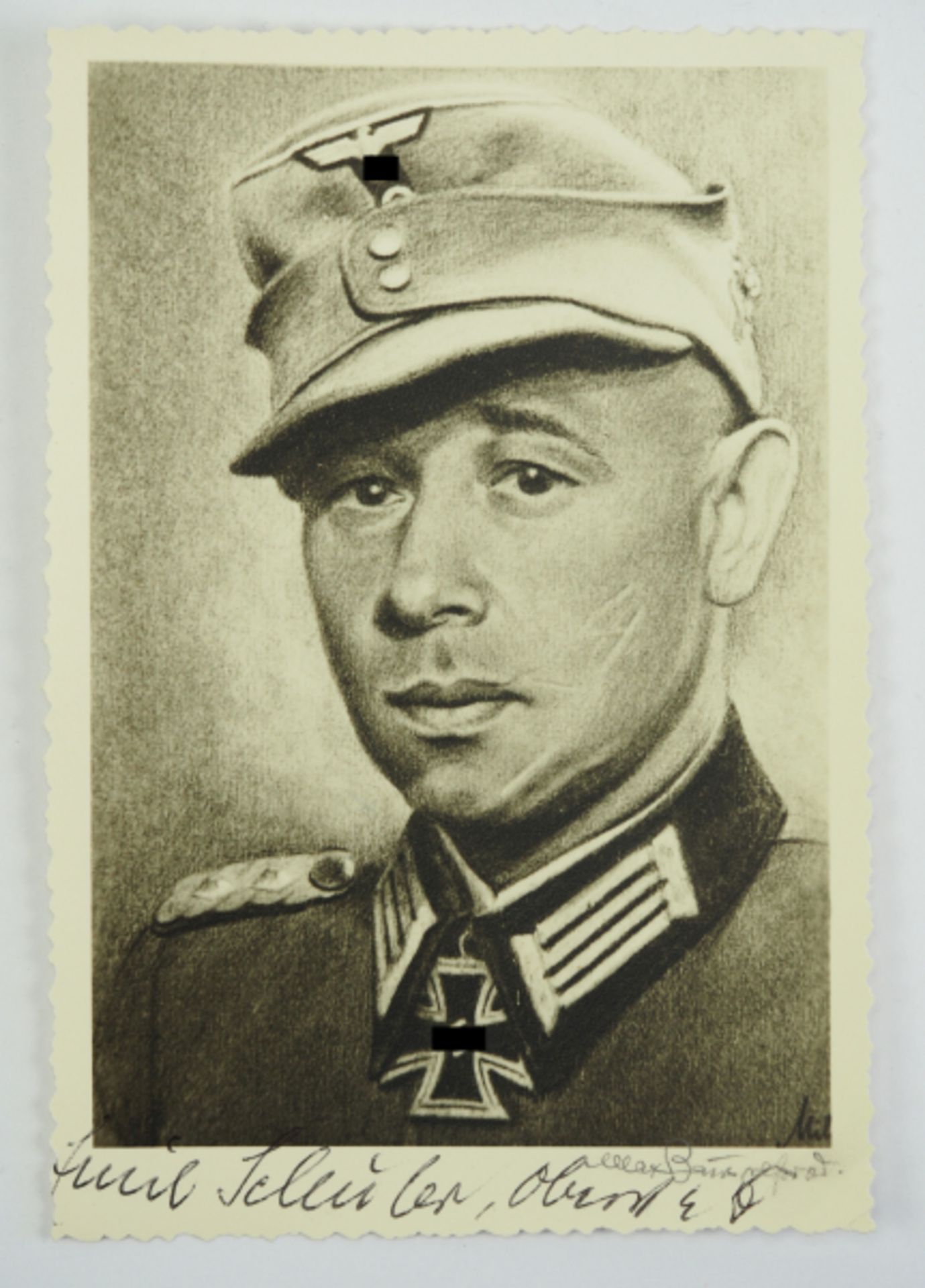 Schuler, Emil.(1902-1983). Oberst und Kommandeur des Gebirgs-Jäger-Regiment 218. Träger des