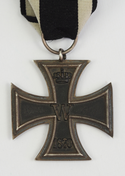 Preussen: Eisernes Kreuz, 1870, 2. Klasse.Geschwärzter Eisenkern, Silberzarge, am langen Bande.