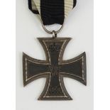 Preussen: Eisernes Kreuz, 1870, 2. Klasse.Geschwärzter Eisenkern, Silberzarge, am langen Bande.