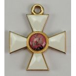 Russland: St. Georgs Orden, 4. Klasse.Vergoldet, lackiert.Zustand: II