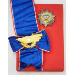 Jugoslawien: Orden der jugoslawischen Fahne, 1. Modell (1954-1963), 1. Klasse Satz, im Etui.1.)