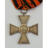 Russland: Weiße Armee - St. Georgs Orden, Kreuz 4. Klasse.Silber, fein geprägt, am vernähten