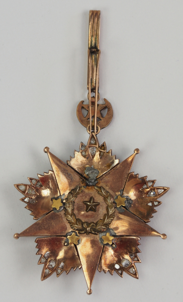 Türkei: Nishan Shefkat, Orden.Gold, hohl gefertigt, das mehrteilige Medaillon durch das des - Image 3 of 3