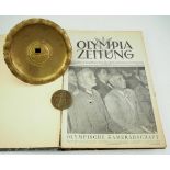 Nachlass eines Teilnehmers der Olympischen Spiele 1936.1.) Bronzene Teilnehmermedaille Olympische