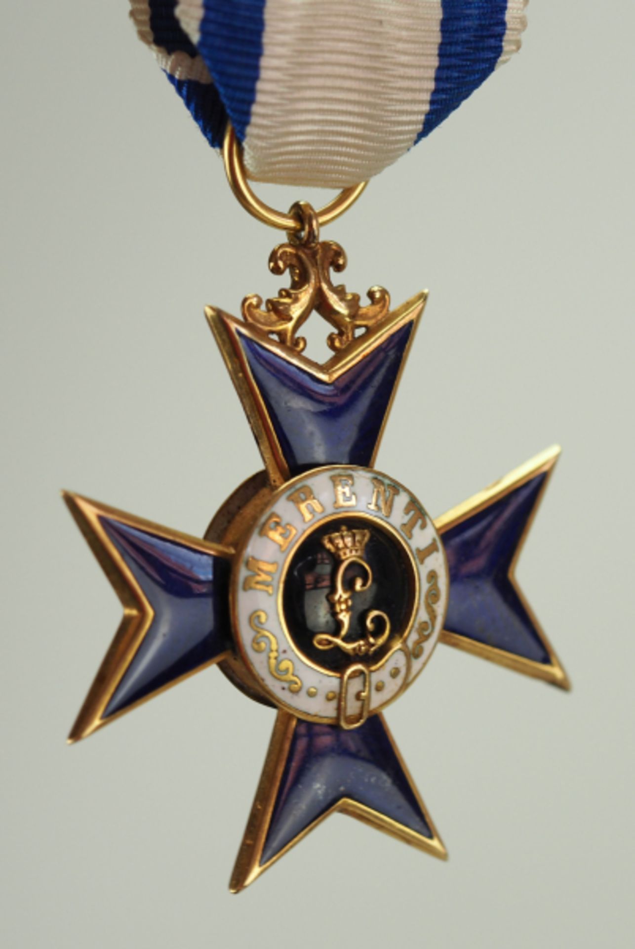 Bayern: Militär-Verdienst-Orden, Ritterkreuz 2. Klasse ohne Flammen (1866-1905).Gold, teilweise