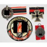 Kleiner Nachlass eines Frontkämpfers.1.) Eisernes Kreuz, 1939, 2. Klasse, 2.) Kriegsverdienst-