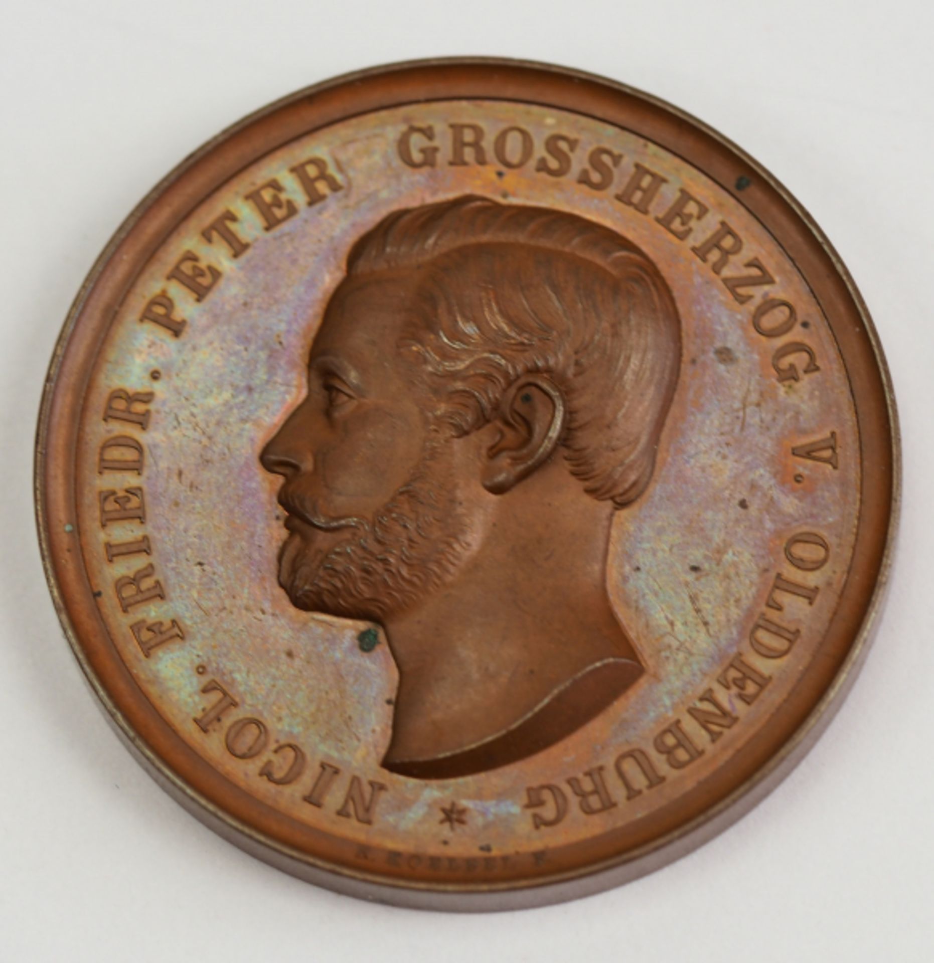 Oldenburg: Medaille für Kunst- und Wissenschaft - Bronzeabschlag.Bronze, mit