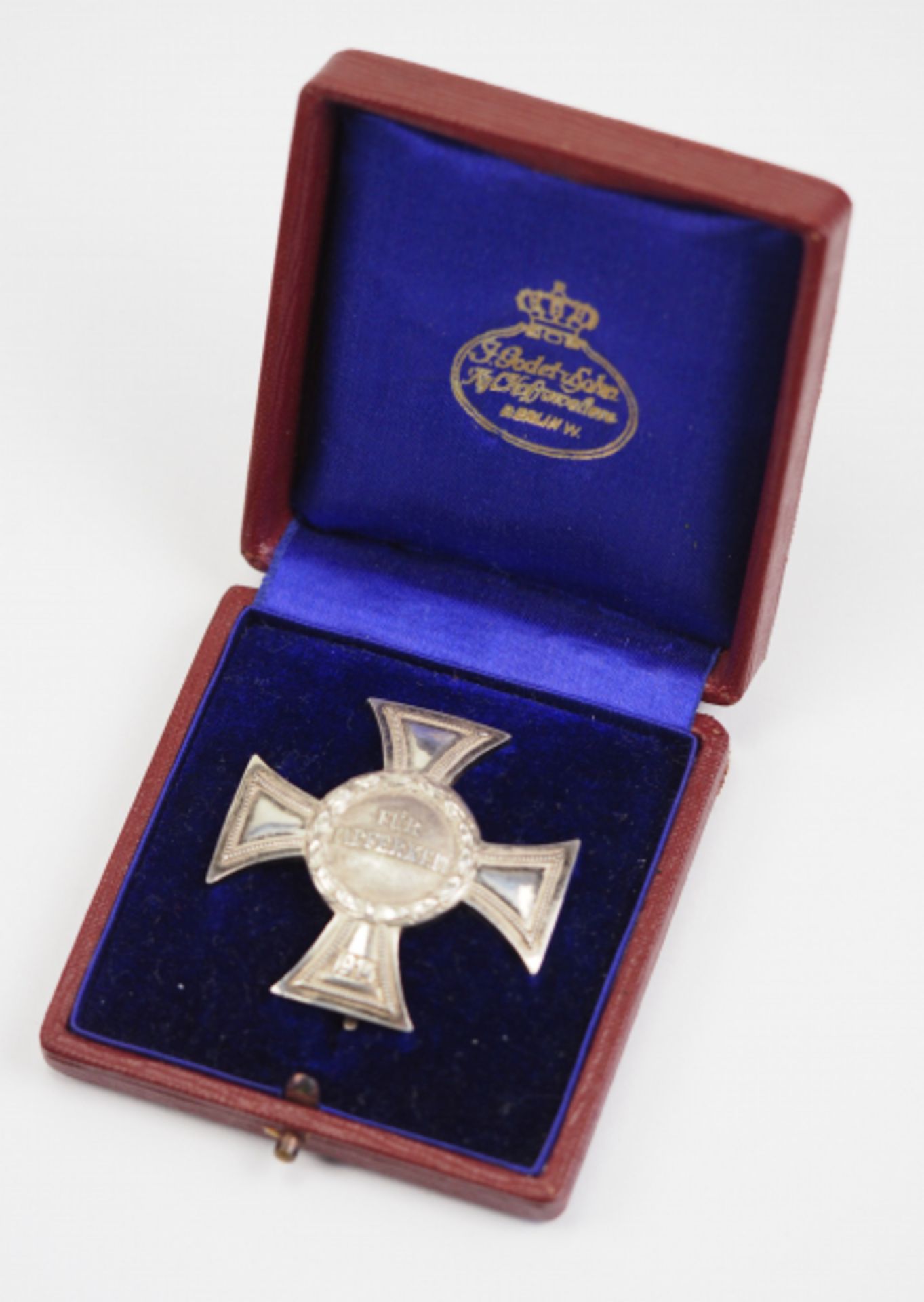 Mecklenburg-Strelitz: Kreuz für Auszeichnung im Kriege 1914, Für Tapferkeit, 1. Klasse, im Etui -