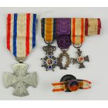 Niederlande: Nachlass eines Offiziers.1.) Mobilisierung Kreuz 1914-1918, Silber, dazu