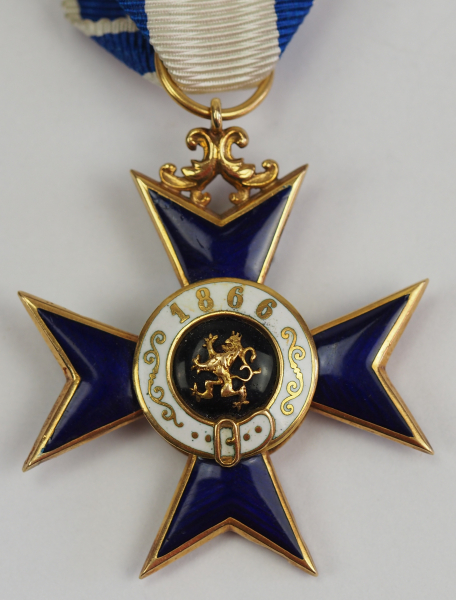 Bayern: Militär-Verdienst-Orden, Ritterkreuz 2. Klasse ohne Flammen (1866-1905).Gold, teilweise - Image 3 of 5