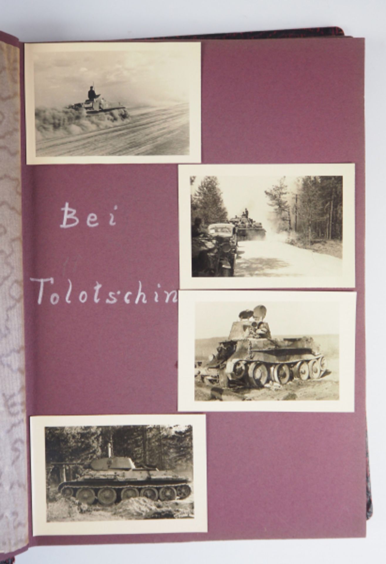 Spanienfeldzug 1938/39 und Russlandfeldzug 1940/41 Fotoalbum.Weinroter Struktureinband, 103 Fotos, - Image 4 of 13