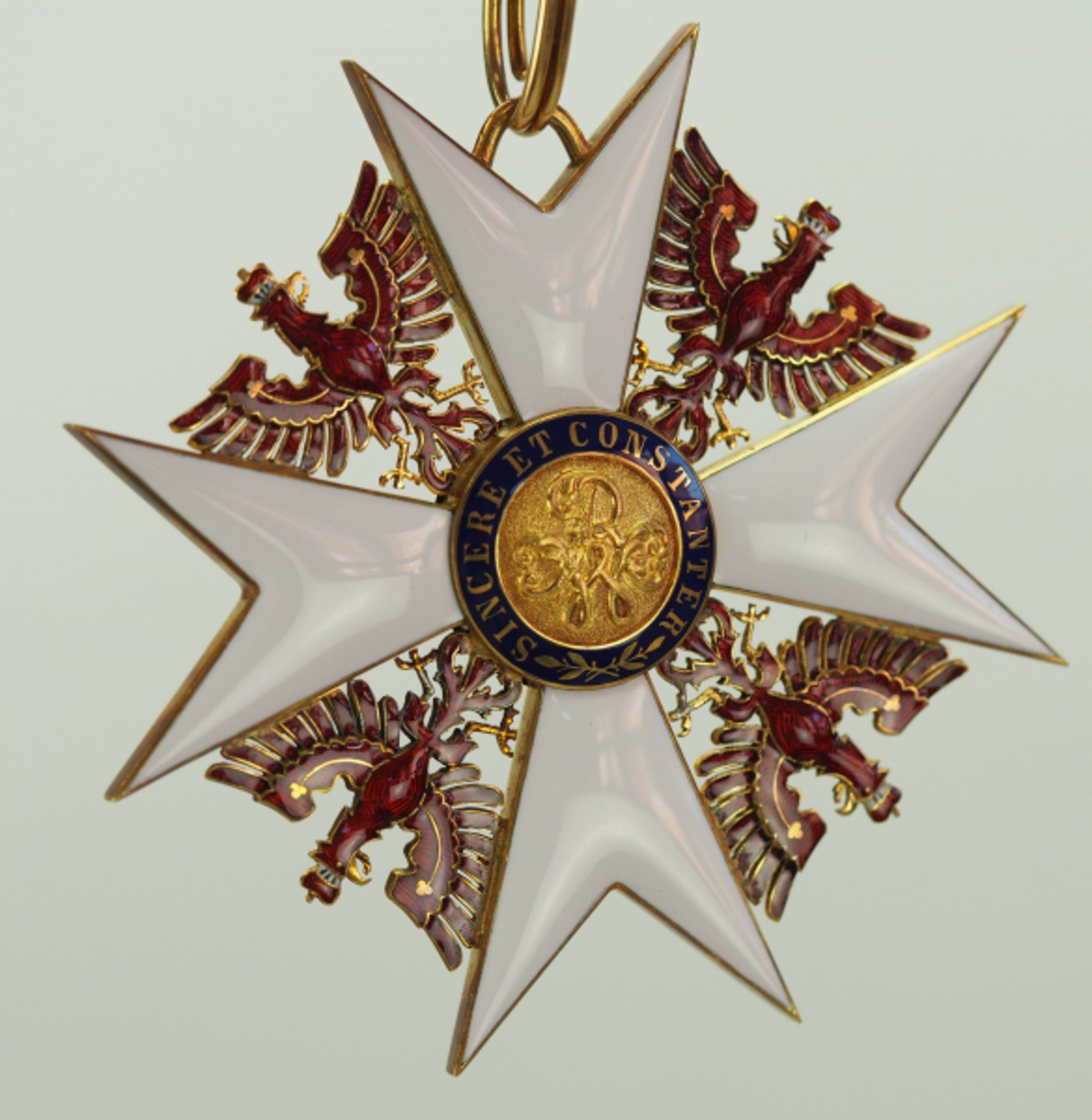 Preussen: Roter Adler Orden, 4. Modell (1885-1917), Großkreuz Kleinod.Gold, teilweise emailliert, - Bild 2 aus 7