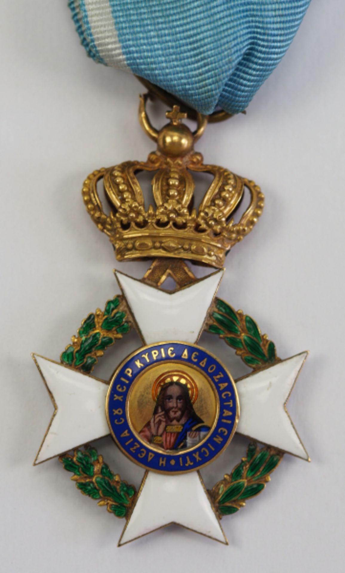 Griechenland: Erlöser-Orden, 2. Modell (1863-1974), Offizierskreuz.Gold, teilweise emailliert,