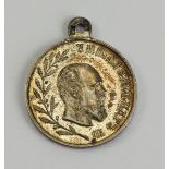 Russland: Erinnerungsmedaille auf Zar Alexander III. - 1881-1894.Silber, in der Öse mehrfach