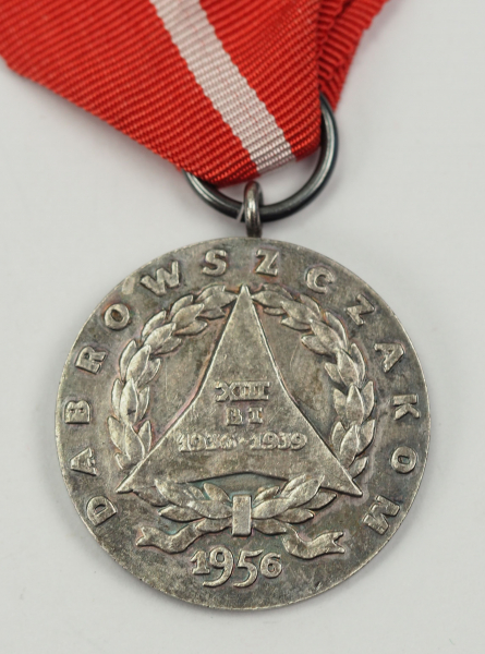 Polen: Medaille für die Freiheit - Spanien 1938/39.Versilbert, am Bande.Für die Freiwilligen im - Image 2 of 2