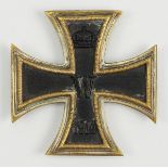 Preussen: Eisernes Kreuz, 1914, 1. Klasse - zum annähen.Geschwärzter Eisenkern, versilberte
