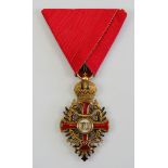 Österreich: Kaiserlich Österreichischer Franz Joseph Orden, Ritterkreuz.Gold, teilweise