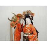 Japan: Meiji Puppe einer Geisha.Feine, detailgetreu gefertigte Puppe, das Gesicht mit feiner