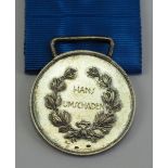 Italien: Tapferkeitsmedaille, in Silber des Piloten und Trägers des Deutschen Kreuzes in Gold Hans
