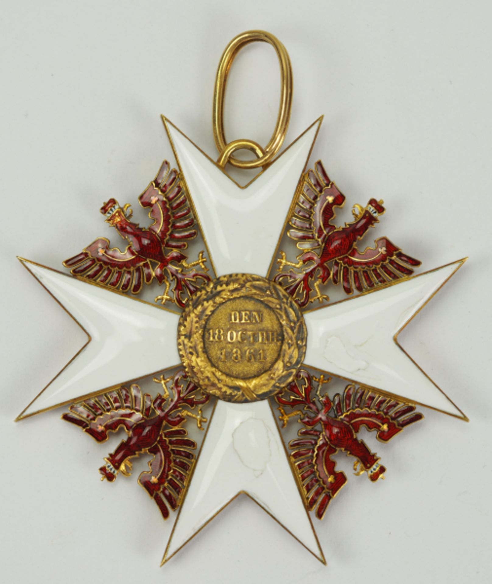 Preussen: Roter Adler Orden, 4. Modell (1885-1917), Großkreuz Kleinod.Gold, teilweise emailliert, - Bild 5 aus 7