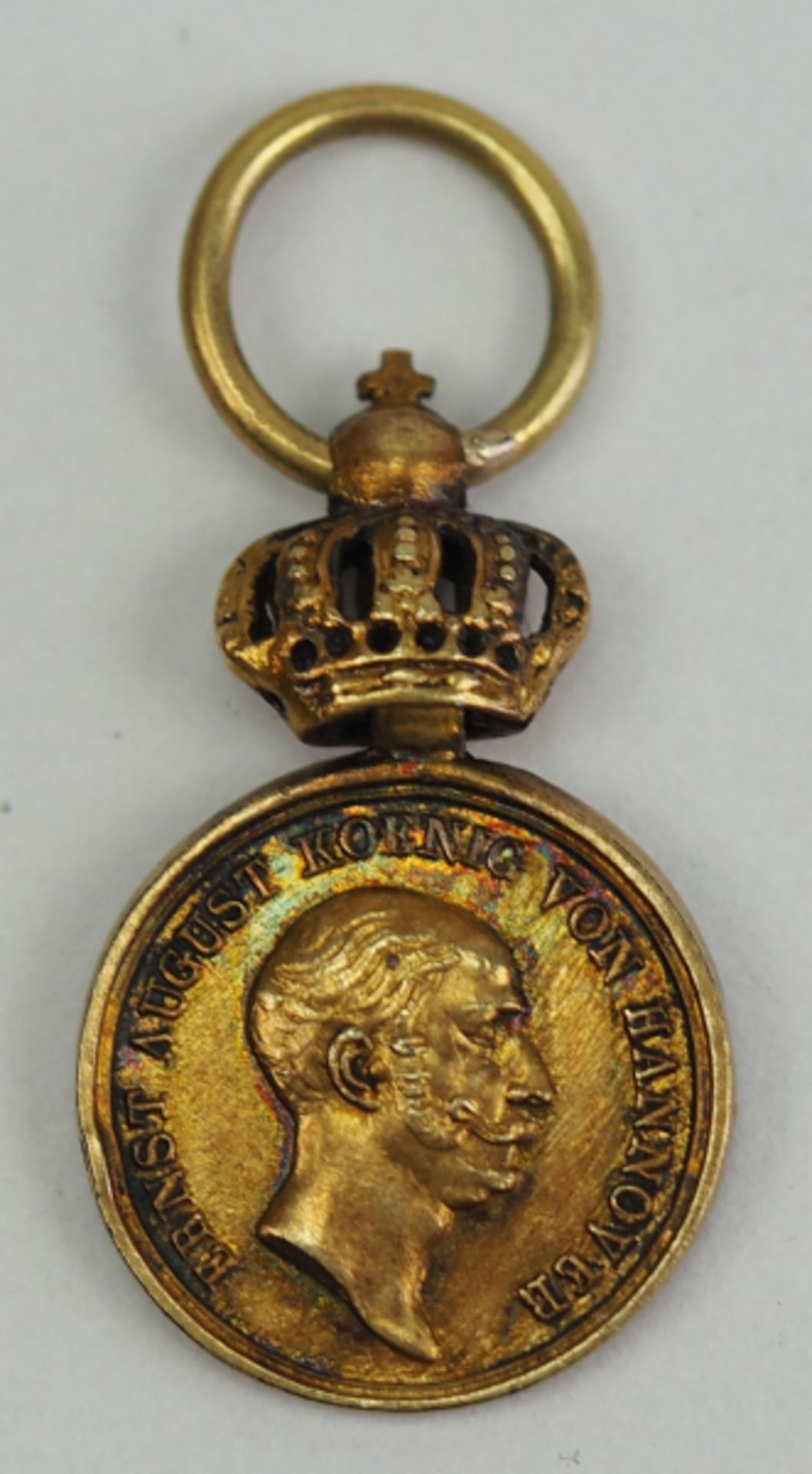 Hannover: Goldene Ehren-Medaille für Kunst und Wissenschaft, (1843-1846), Miniatur.Gold, die - Image 3 of 5