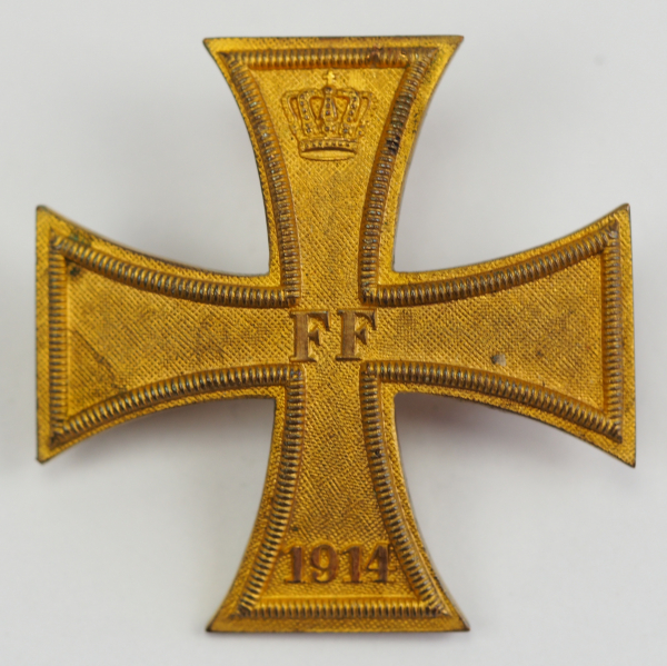 Mecklenburg-Schwerin: Militärverdienstkreuz, 1914, 1. Klasse.Bronze vergoldet, beidseitig geprägt,