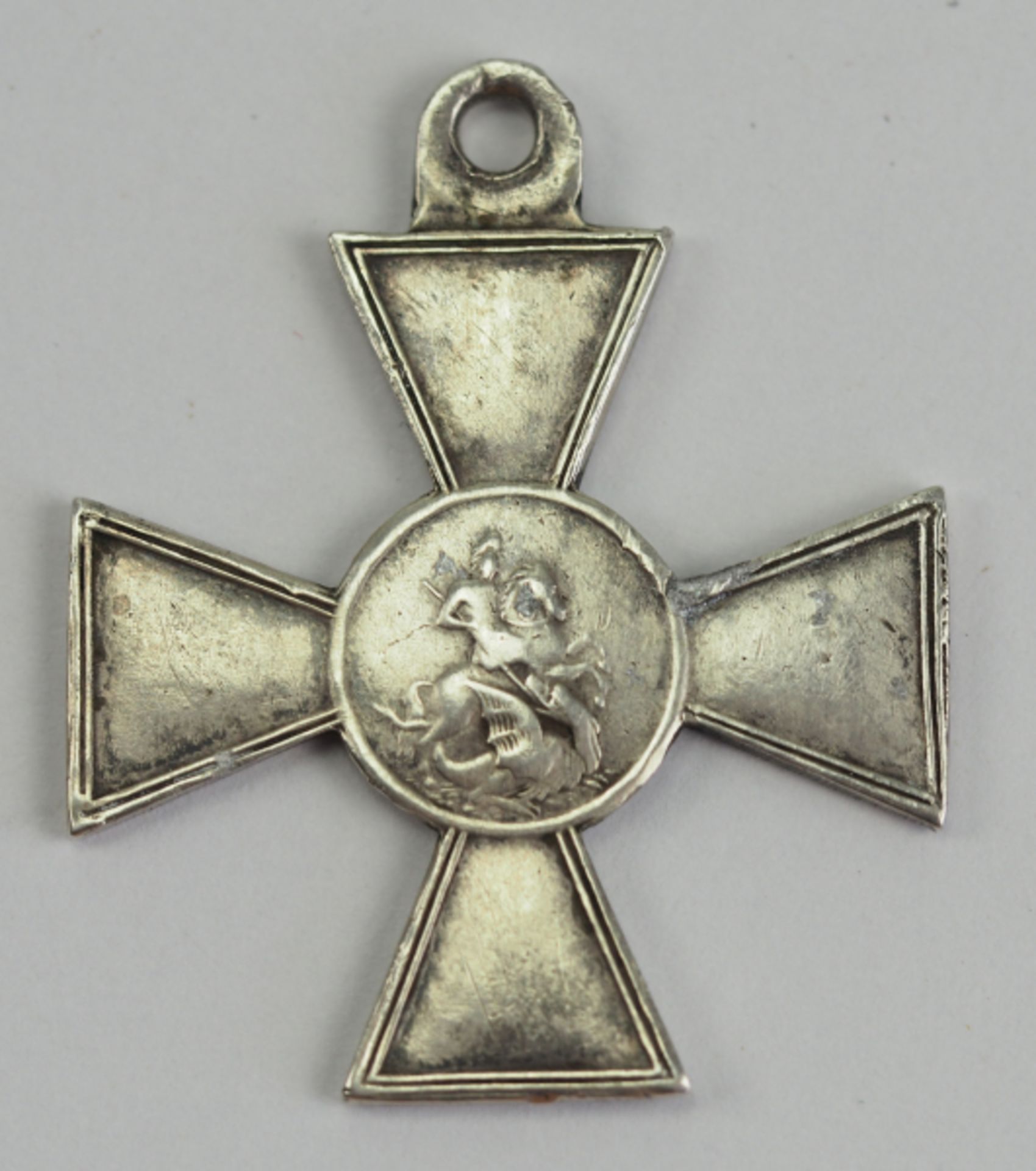Russland: St. Georgs Orden, Soldatenkreuz, 3. Klasse.Silber, mit geschlagener Matrikelnummer 55 80. - Bild 2 aus 2