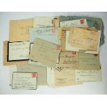 Hohenzollern: Briefumschläge.Umfangreicher Posten Briefumschläge die an das Schloss Sigmaringen (