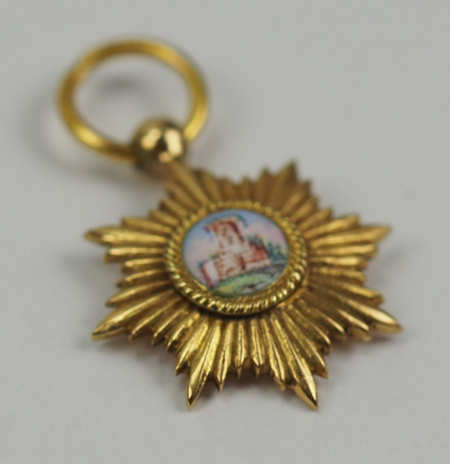 Baden: Großherzoglicher Orden vom Zähringer Löwen, Großkreuz Stern Miniatur.Gold, das Medaillon - Bild 2 aus 4
