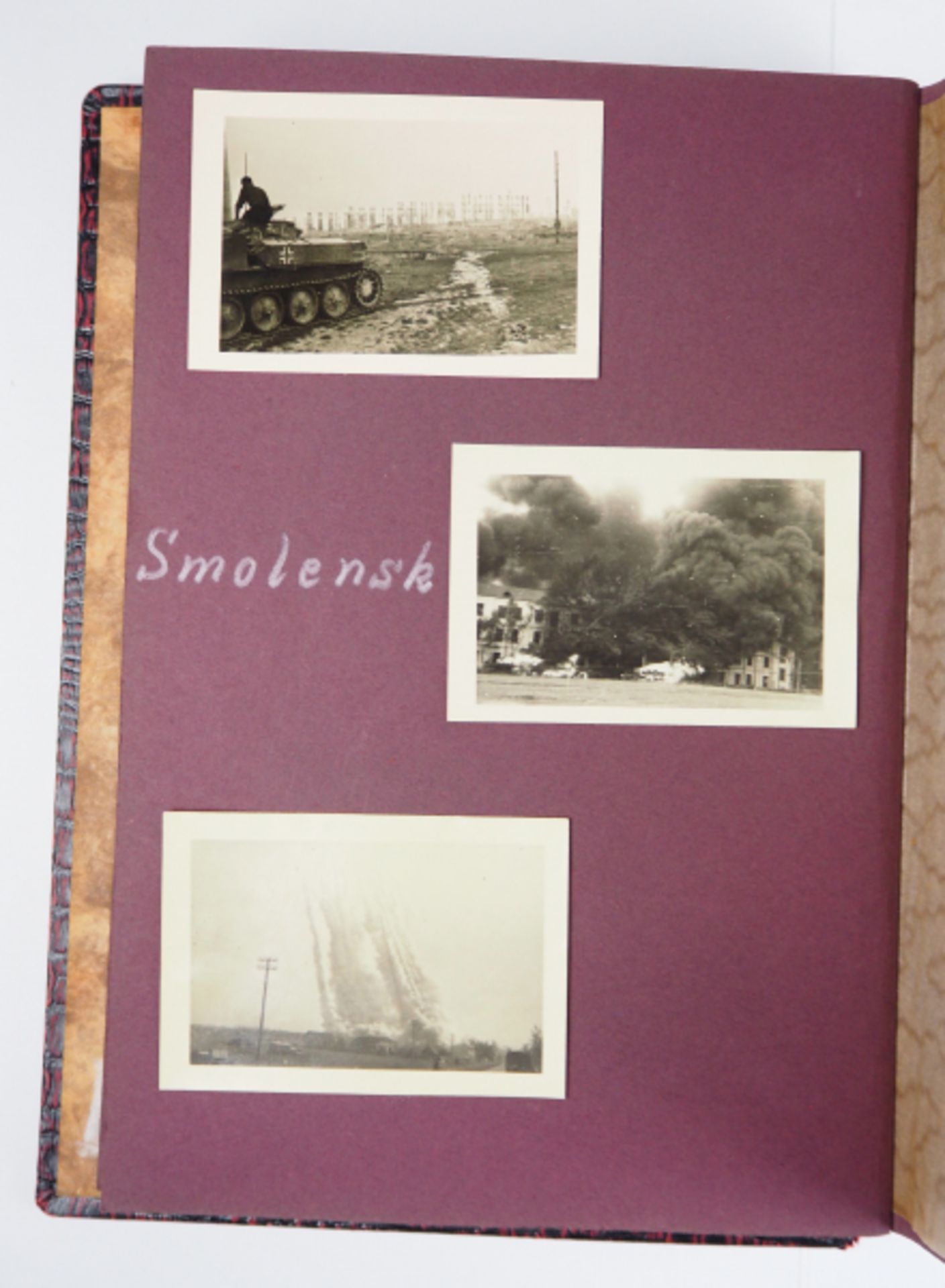 Spanienfeldzug 1938/39 und Russlandfeldzug 1940/41 Fotoalbum.Weinroter Struktureinband, 103 Fotos, - Image 7 of 13