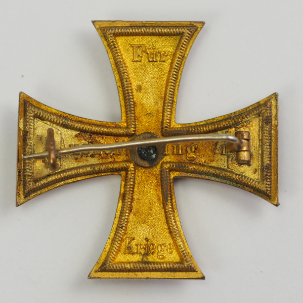 Mecklenburg-Schwerin: Militärverdienstkreuz, 1914, 1. Klasse.Bronze vergoldet, beidseitig geprägt, - Image 2 of 2